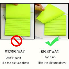 8pcs 400sheets Fluorescent Sticky Notes Student Memo Strips N Times Sticky Notes