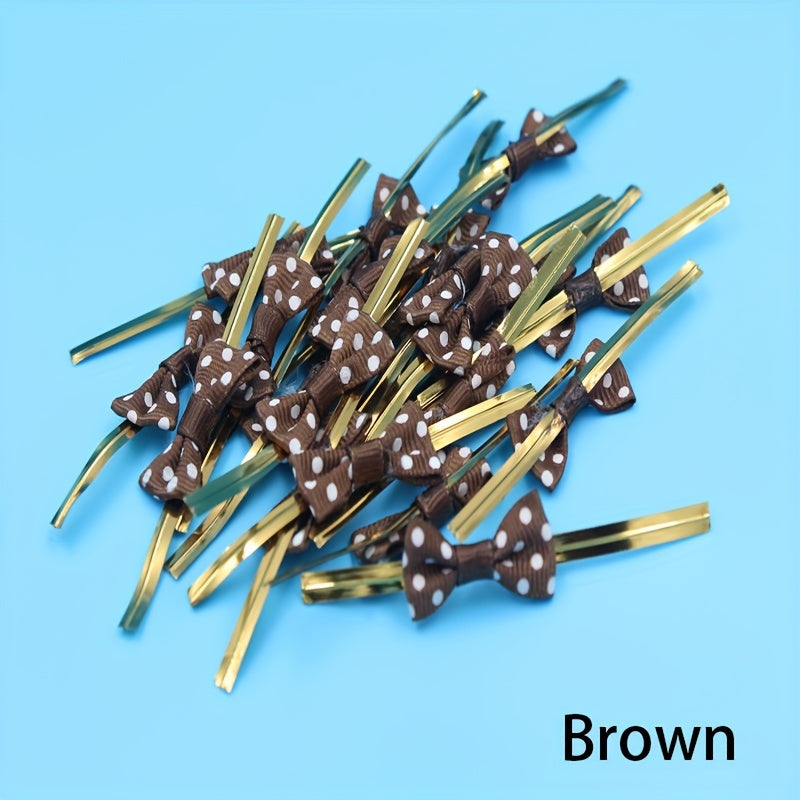 100pcs Colorful Butterfly Tie Silk Biscuit Bag Cable Tie