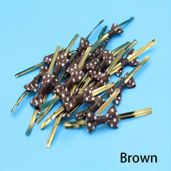 100pcs Colorful Butterfly Tie Silk Biscuit Bag Cable Tie