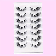 7 Pairs Fluffy Cat Eye Faux Mink Lashes
