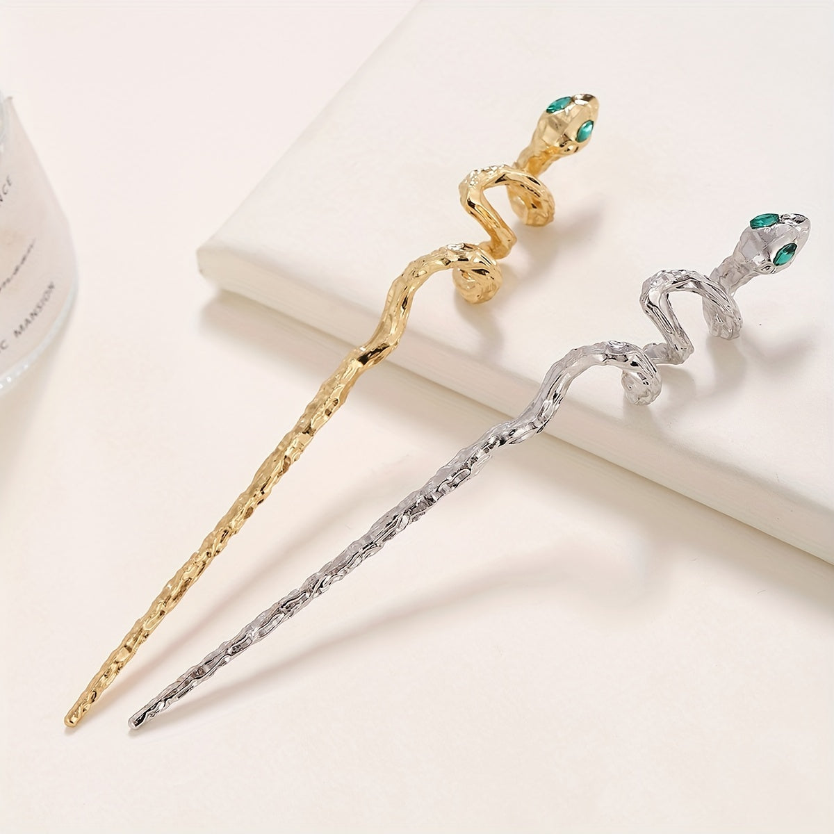 Snake Shaped Hair Stick Alloy Hair Stick Punk Hair Pin Women Girls Hair Pin