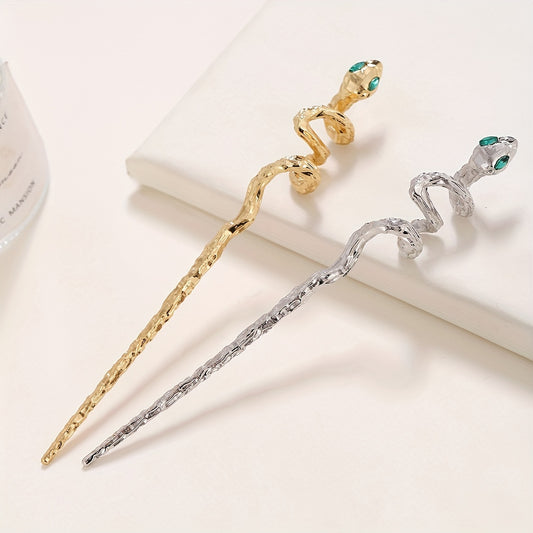 Snake Shaped Hair Stick Alloy Hair Stick Punk Hair Pin Women Girls Hair Pin