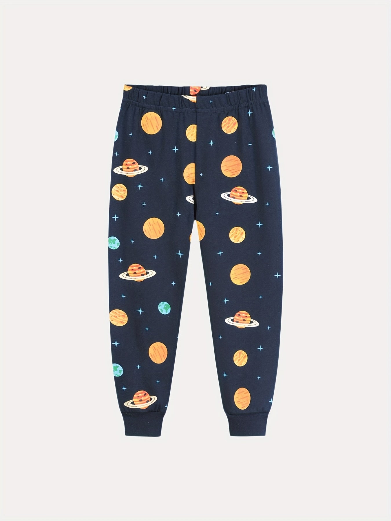 Boys Universe Planets Graphic Long Sleeve Pajamas Set