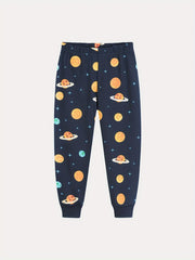 Boys Universe Planets Graphic Long Sleeve Pajamas Set