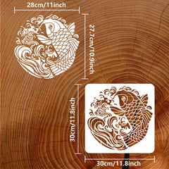 AHANDMAKER PET Hollow Out Stencil 30x30cm Crafting Template