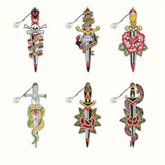 6 Pack Diamond Painting Bookmarks DIY with Tassels Resin Rhinestone Set