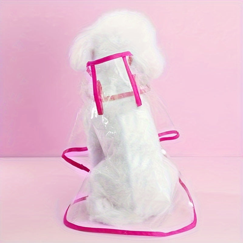 Clear Hooded Pet Plastic Raincoat Poncho for Toy Small Dogs Cat Clothes