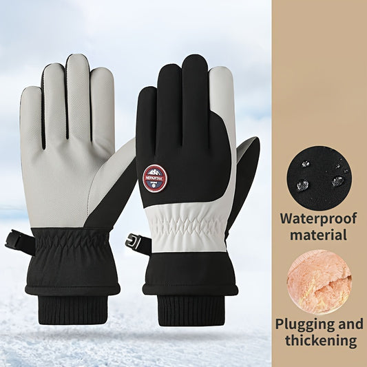 Winter Riding Skiing Gloves Plus Velvet Cold-proof Touch Screen