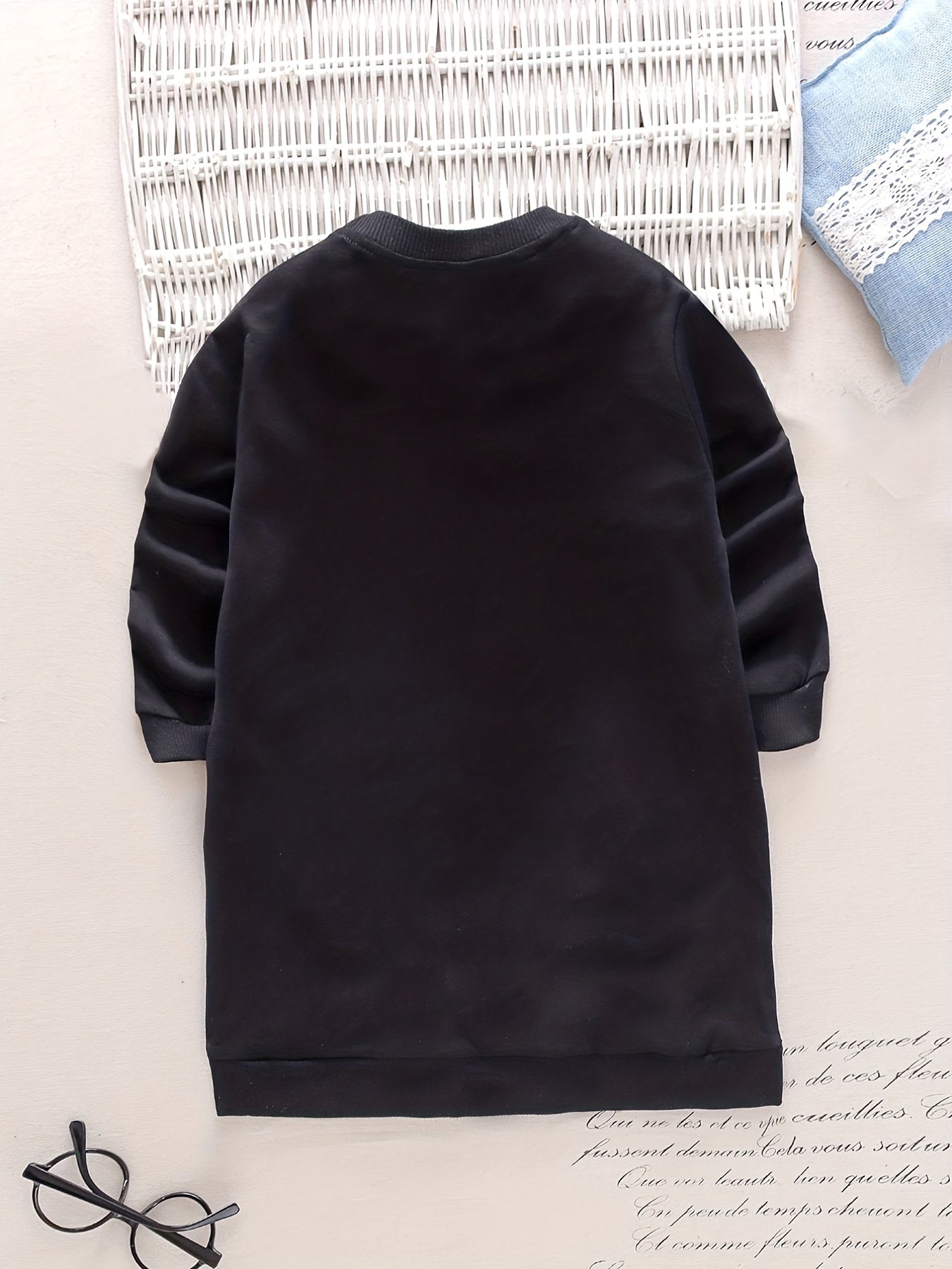 Rainbow Graphic Longline Sweatshirt Dress Girls Crew Neck Comfort Fit