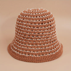 Woolen Plaid Fisherman Hat Autumn Winter All-match Bucket Hat