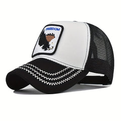 FREEDOM Eagle Trucker Hat Mesh Baseball Cap Adjustable Sunshade Dad Hat