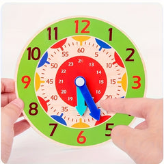 Wooden Educational Clock Toy Kids' Time Teaching Aid Math Cognitive Skill
