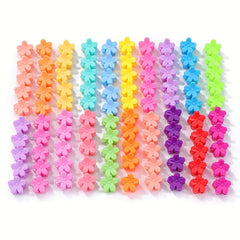 50pcs Mini Flowers Hair Clip Set for Baby Girls