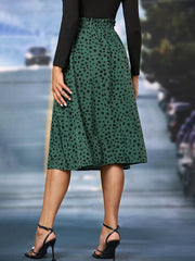 Leopard Print High Waist Skirt