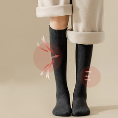 Thick & Warm Calf Socks College Style Knee High Socks Women's Stockings