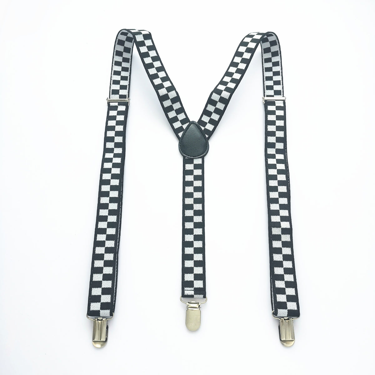 Plaid Men Suspenders 2 Wide Y Back Braces