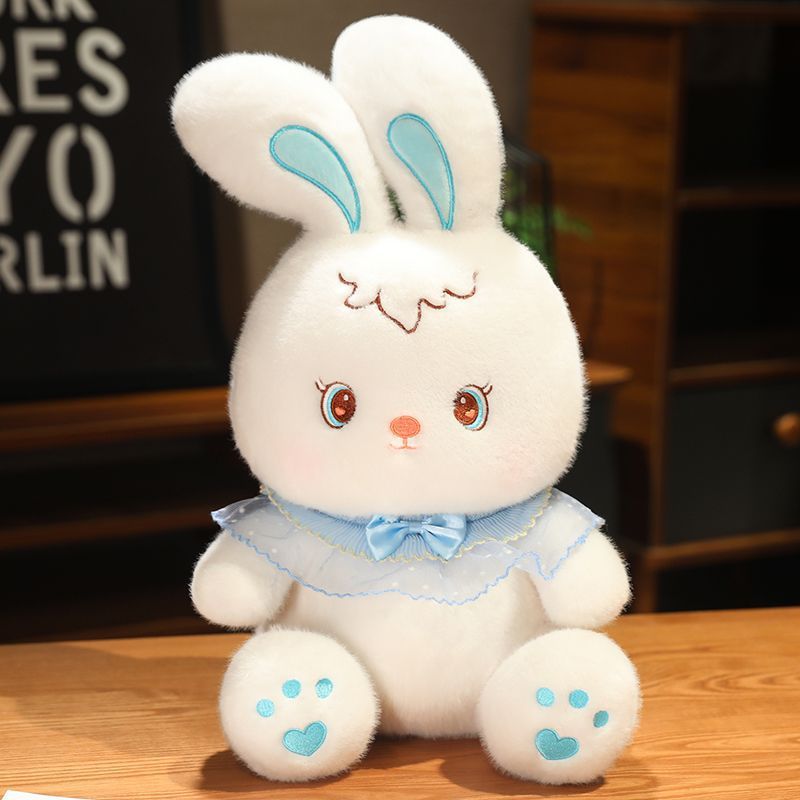 2pcs Rabbit Plush Dolls Soft Polyester Plush Toys with Bow Ties