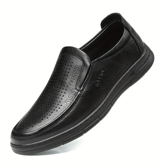 Men's Leather Dress Loafer Shoes Comfy Slip-On Shoes