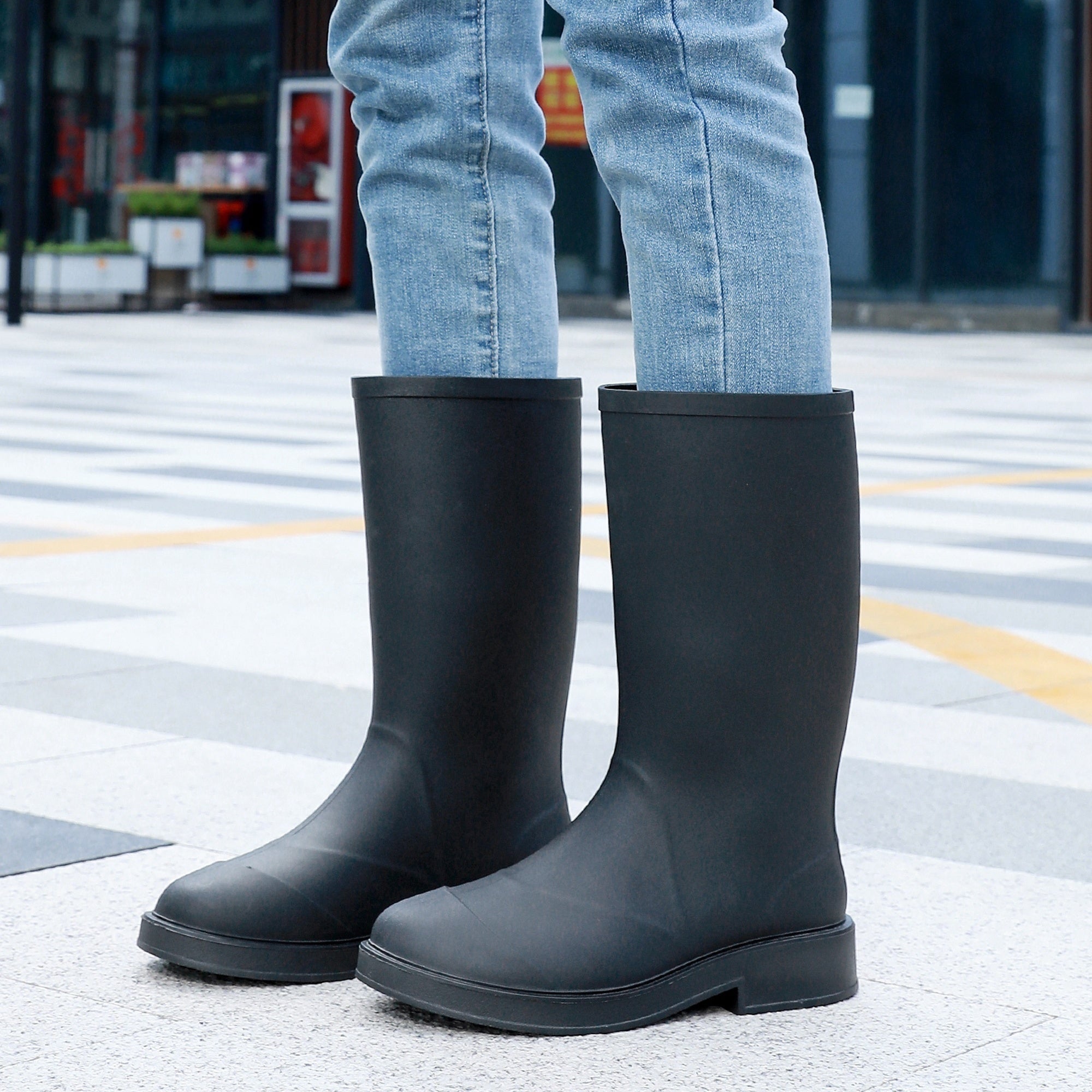 Women's Waterproof Non-slip Rain Boots Lightweight Rubber Shoes