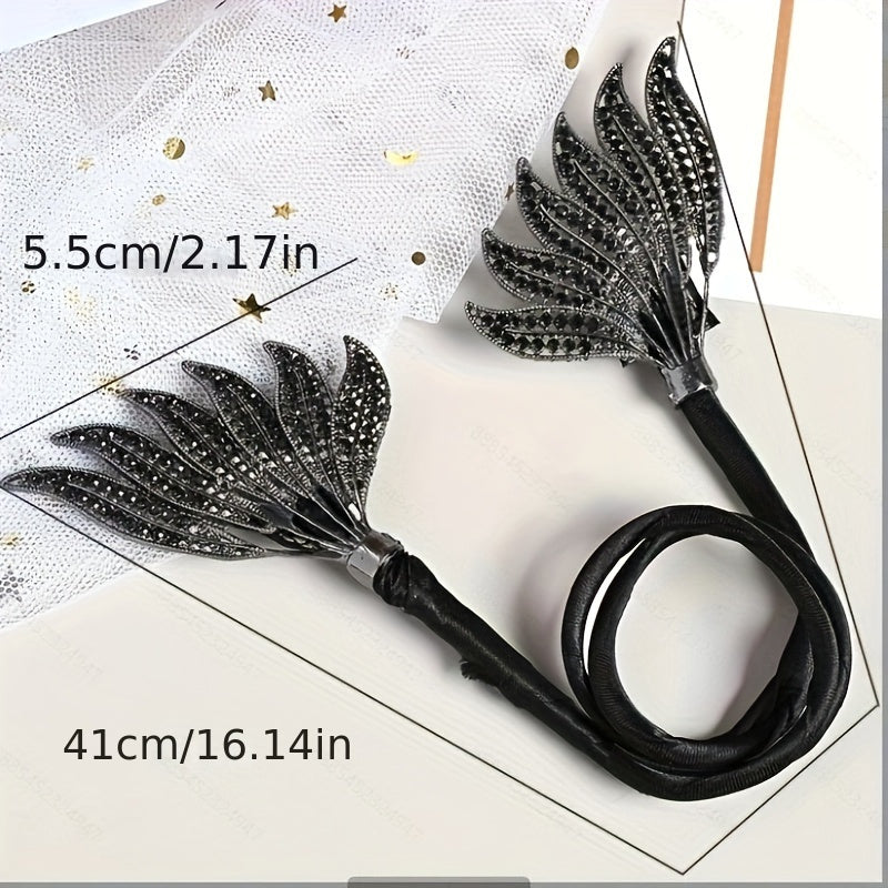 Glitter Wings Headband Elastic Bun Maker Girls Princess Style Hair
