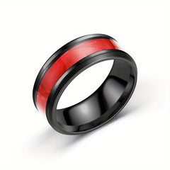European American Men's Shell Titanium Steel Ring