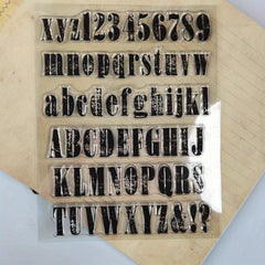 Alphabet Letters Clear Stamps for Scrapbooking DIY Greeting Card