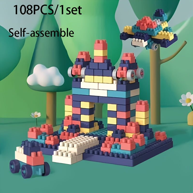 Colorful Stacking Puzzle Bricks for Ages 3 Creative Play & Skills Development