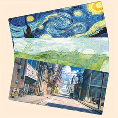 Landscape Painting Oversized Mouse Pad Retro Art Table Pad