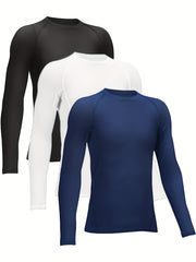 3-Pack Kids Long Sleeve Sports Tops for Boys and Girls