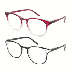 Retro Round Frame Reading Glasses for Men Anti Blue Light Casual Eyeglasses