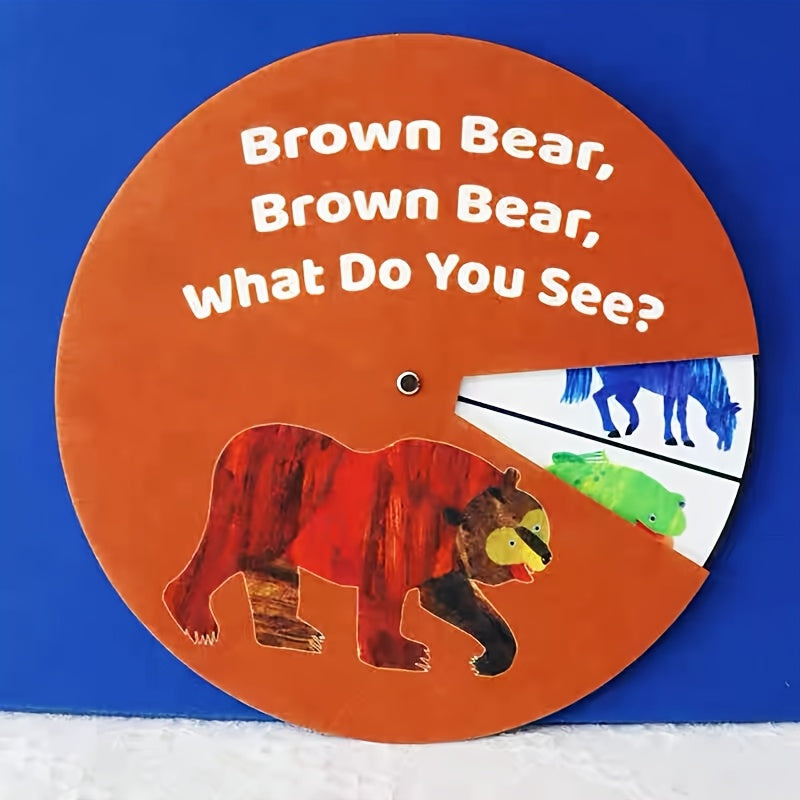Double Layer Felt Turntable Brown Bear Brown Bear Interactive Picture Book Game