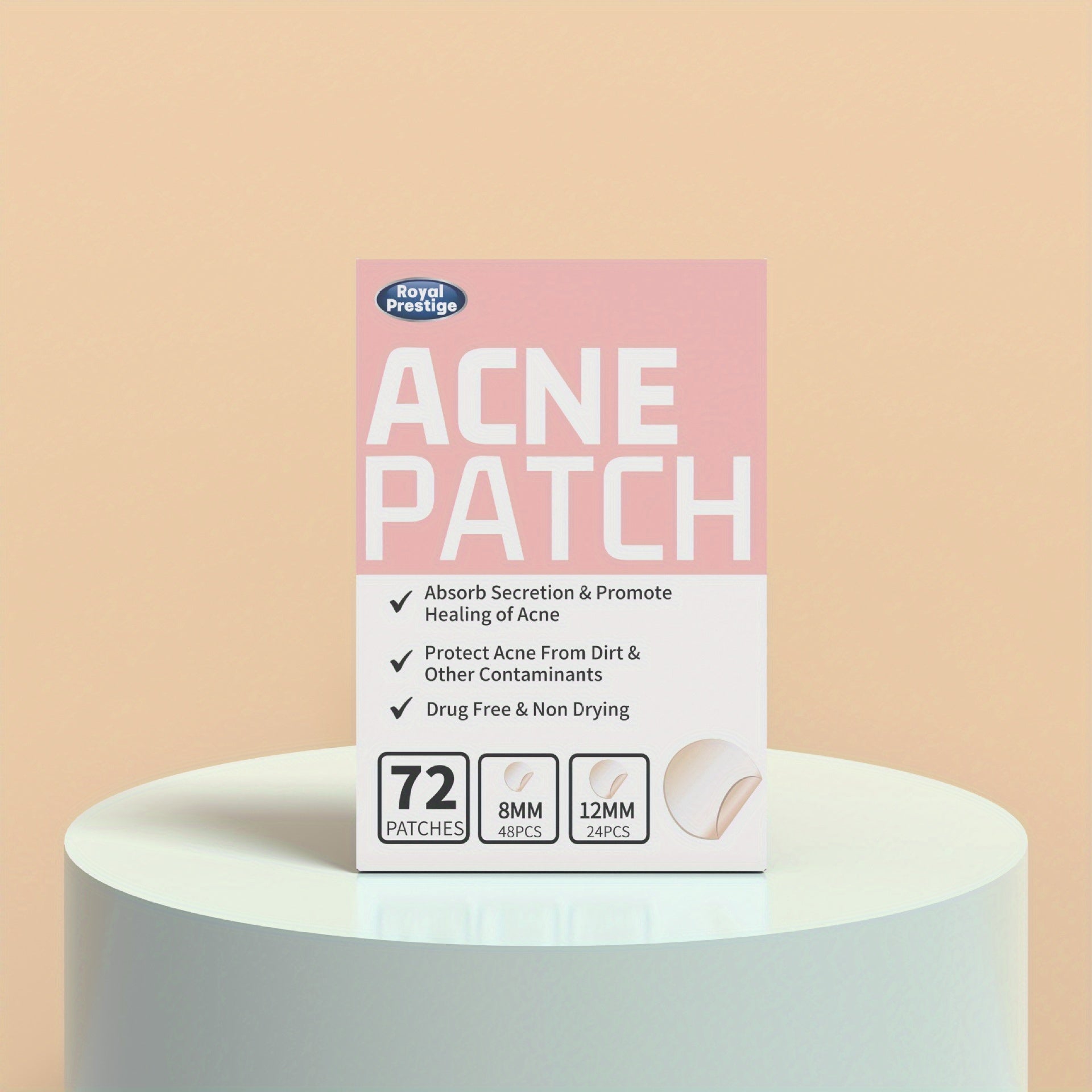 Acne Pimple Patch 72 Pcs Hydrocolloid Spot Stickers Vegan