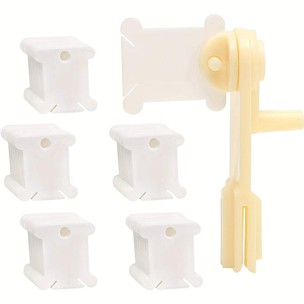 100 Plastic Thread Spools Dental Floss Kit for DIY Embroidery