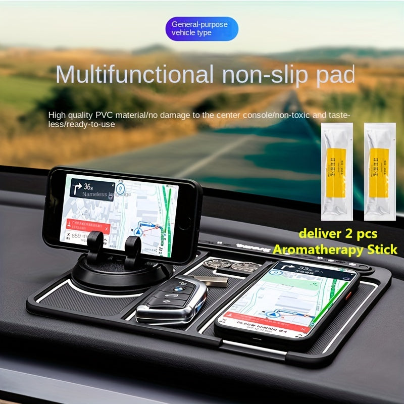 Car Anti skid Pad Mobile Phone Holder Storage Number Plate Multifunctional