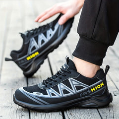 Men's Steel Toe Work Safety Boots Anti-smash Anti-stab Shoes