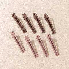 8PCS Colorful Rubber Alloy Duckbill Hair Clips Girls Hair Accessories