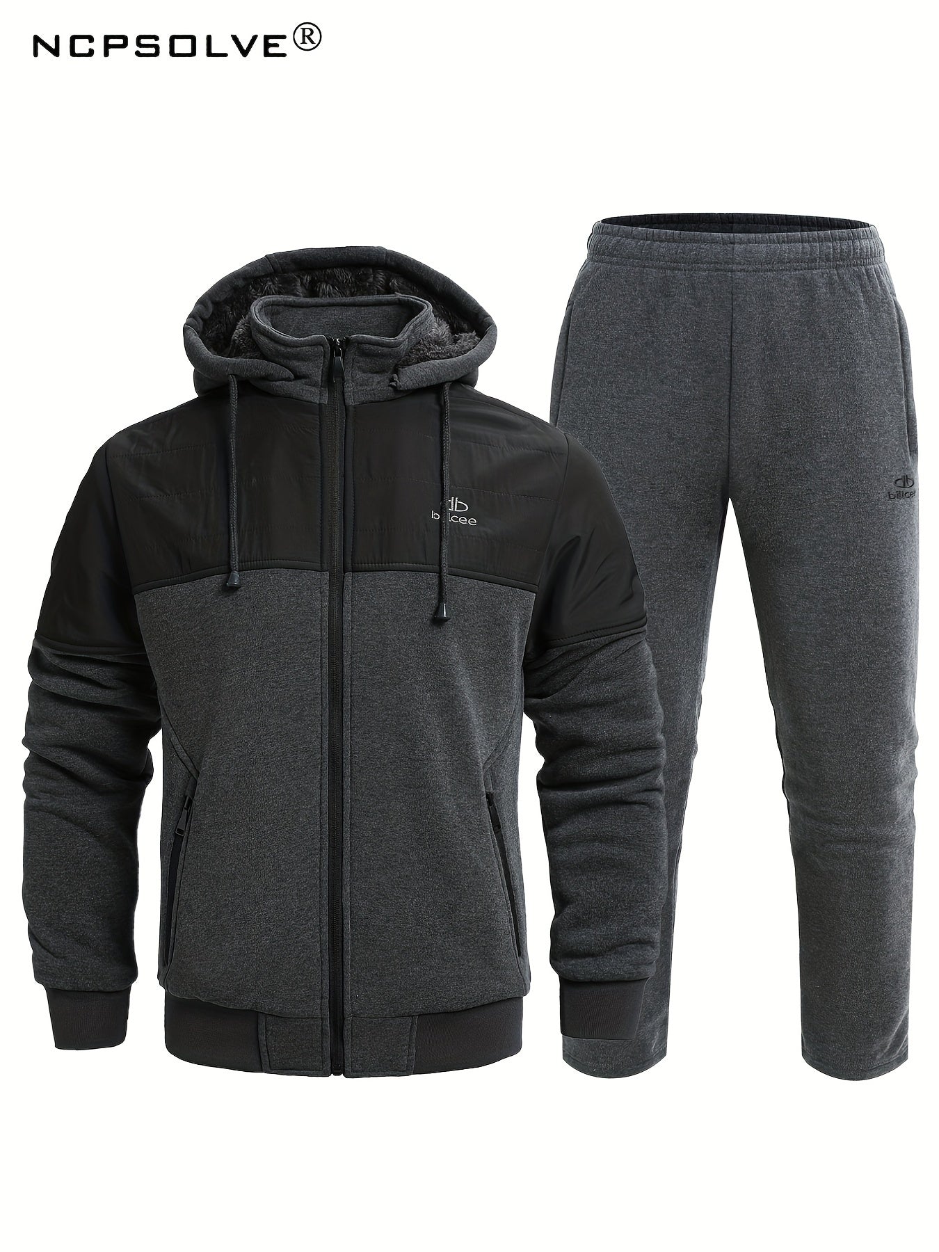 Men's Active Hooded Jacket & Stretch Pants for Outdoors