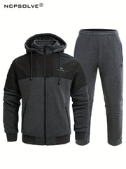 Men's Active Hooded Jacket & Stretch Pants for Outdoors