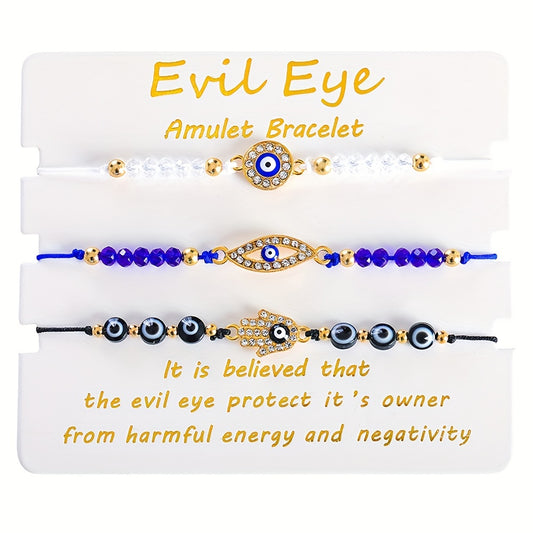 Evil Eye Bracelets Mexican Handmand String Kabbalah Mal De Ojo Protection
