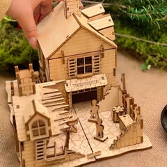 3D Wooden Puzzle Peace Series Village Scene Easy to Assemble