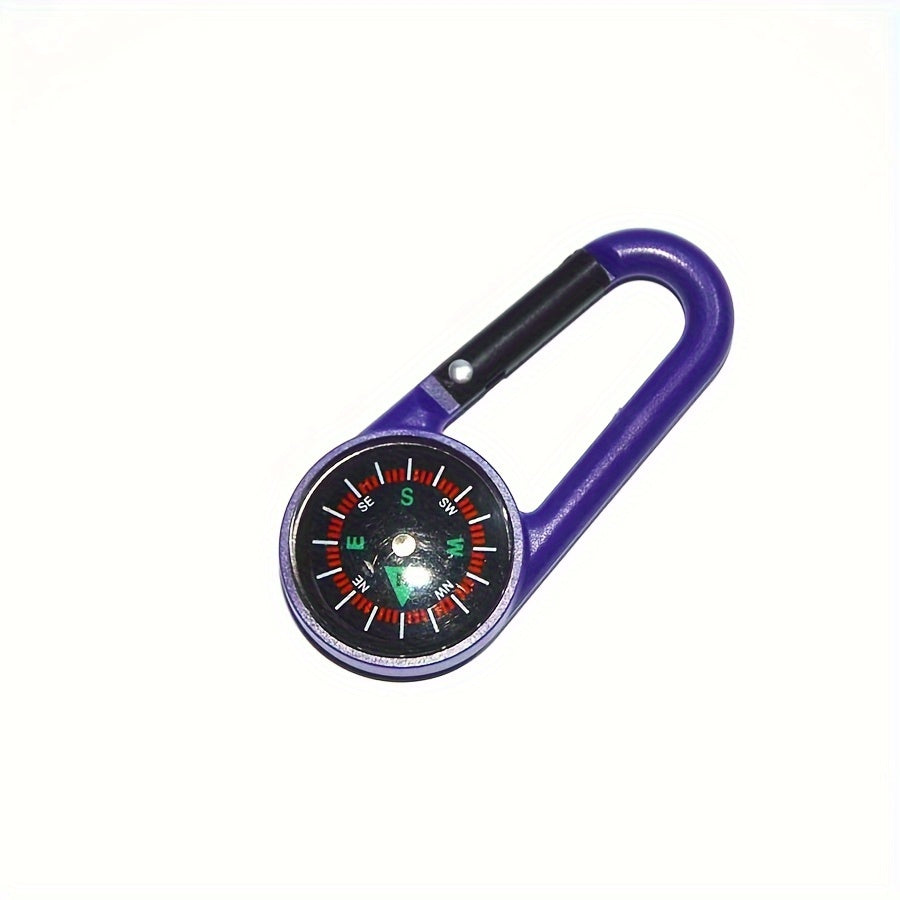 Plastic Carabiner Compass Keychain for Outdoor Camping