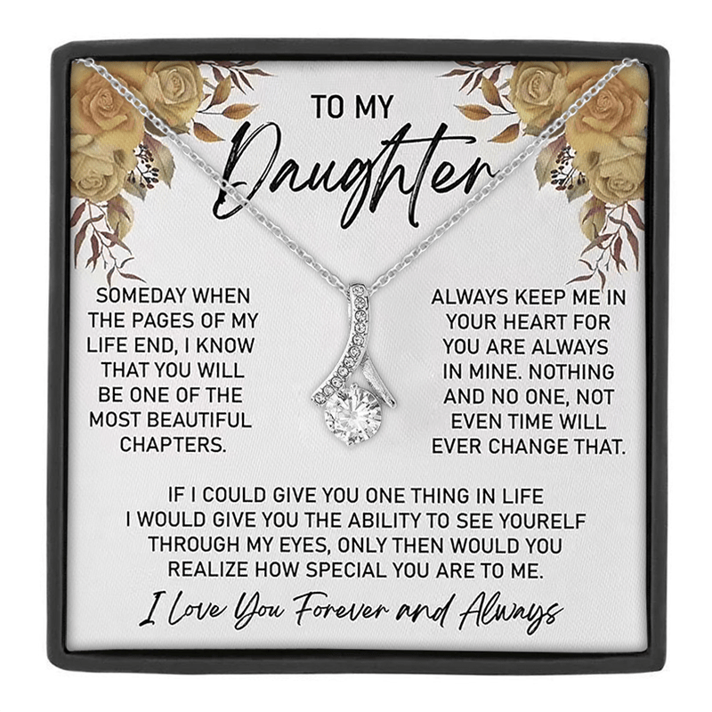 To My Daughter Necklace - Gift From Mom Dad