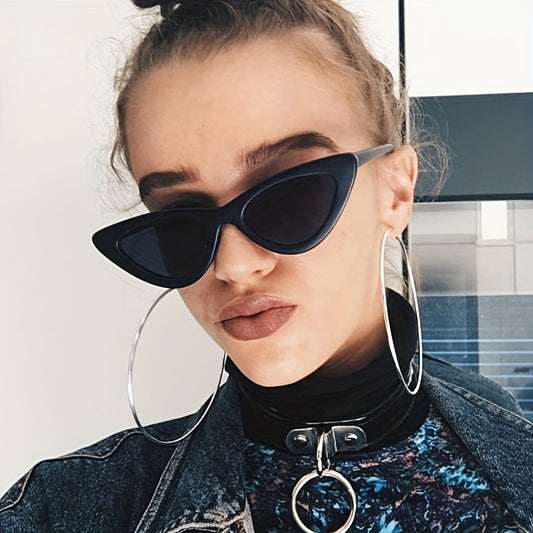Cat Eye Sunglasses Women Men Triangle Frame Glasses Wrap UV400