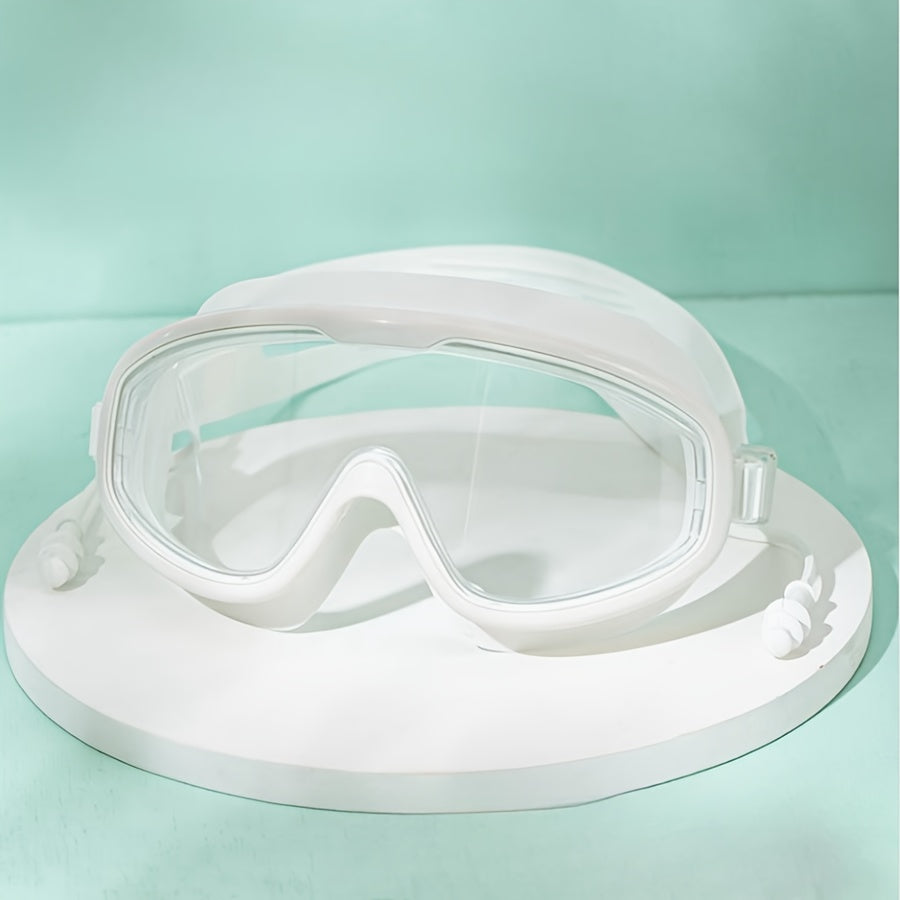 Large Frame Waterproof Anti-fog Swim Goggles