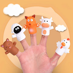 10-Pack Animal Finger Puppet Sets Educational Toy