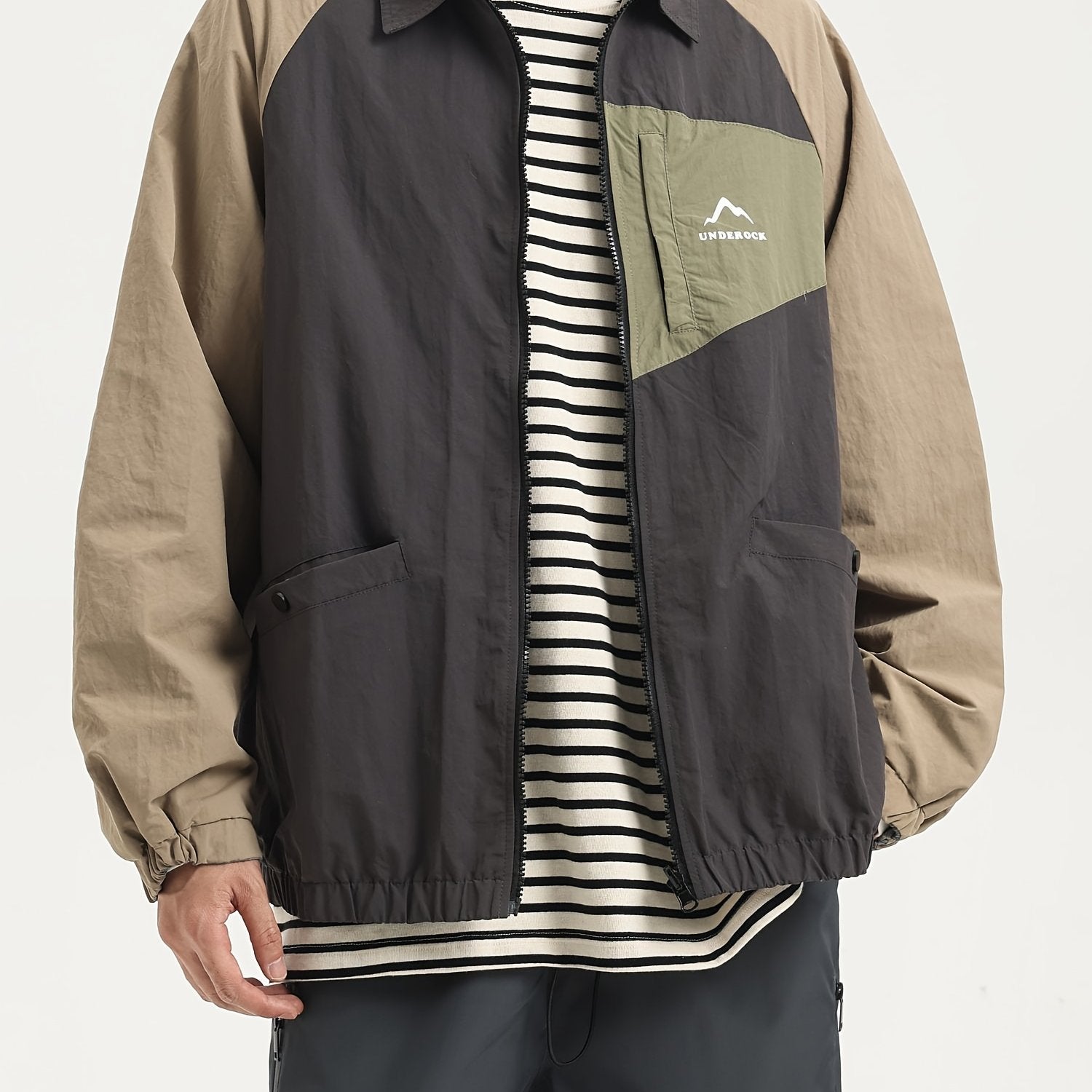 Men's Reversible Jackets Windproof Waterproof Casual Jacket