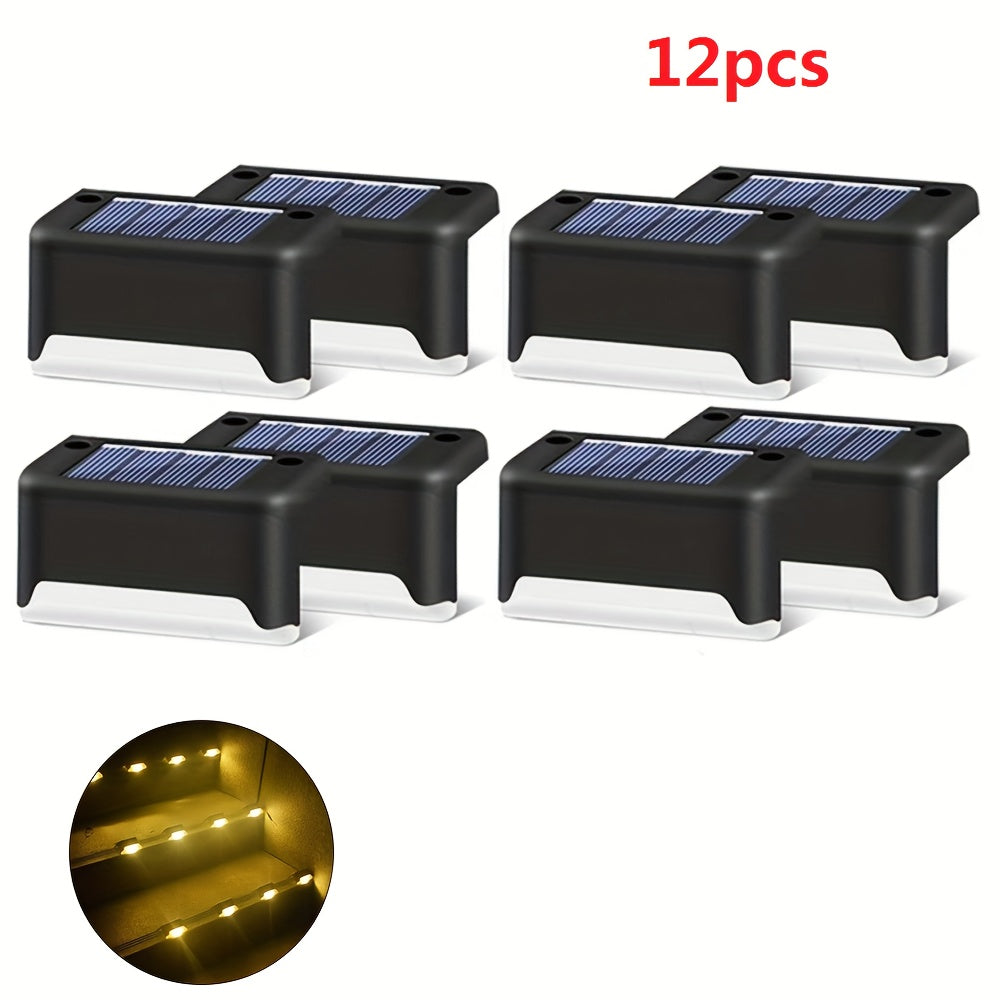 Outdoor Solar Wall Light 16pcs Warm White Waterproof LED Fence Garden Light