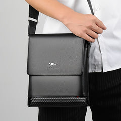 Men's First Layer Cowhide Shoulder Bag Large Capacity Business Crossbody Bag