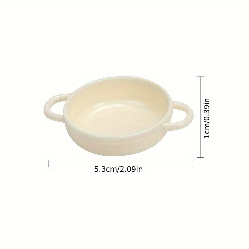 Mini Fire Pots Dual Handled ABS Resin Decor Pink Brown