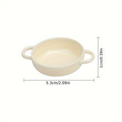 Mini Fire Pots Dual Handled ABS Resin Decor Pink Brown